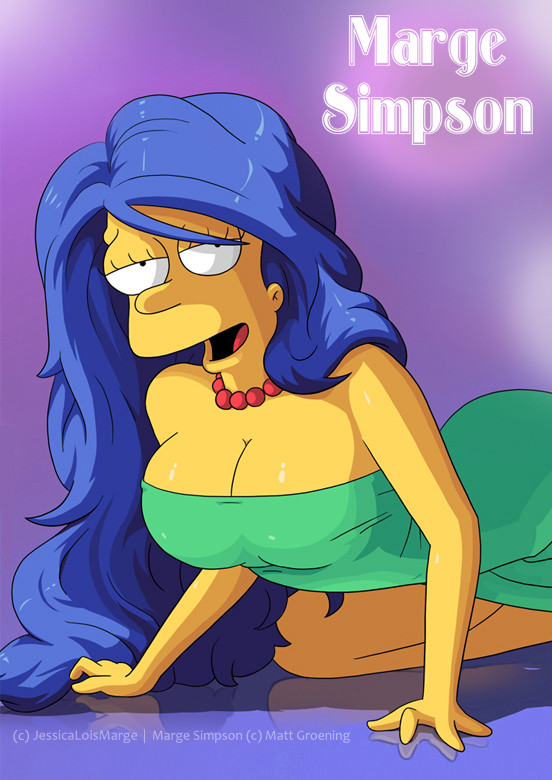 Sexy and big titted Marge Simpson (with free hair) seems to ask for sex! 